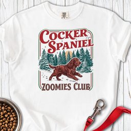 Red Cocker Spaniel Zoomies Club Premium Tee Gift For Dog Lover