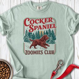 Red Cocker Spaniel Zoomies Club Premium Tee Gift For Dog Lover