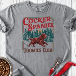 Red Cocker Spaniel Zoomies Club Premium Tee Gift For Dog Lover
