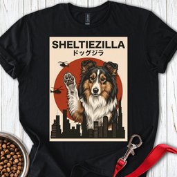 Shetland Sheepdog Sheltiezilla T Shirt Gift For Dog Lover