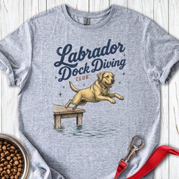 Yellow Labrador Dock Diving T Shirt Gift For Dog Lover
