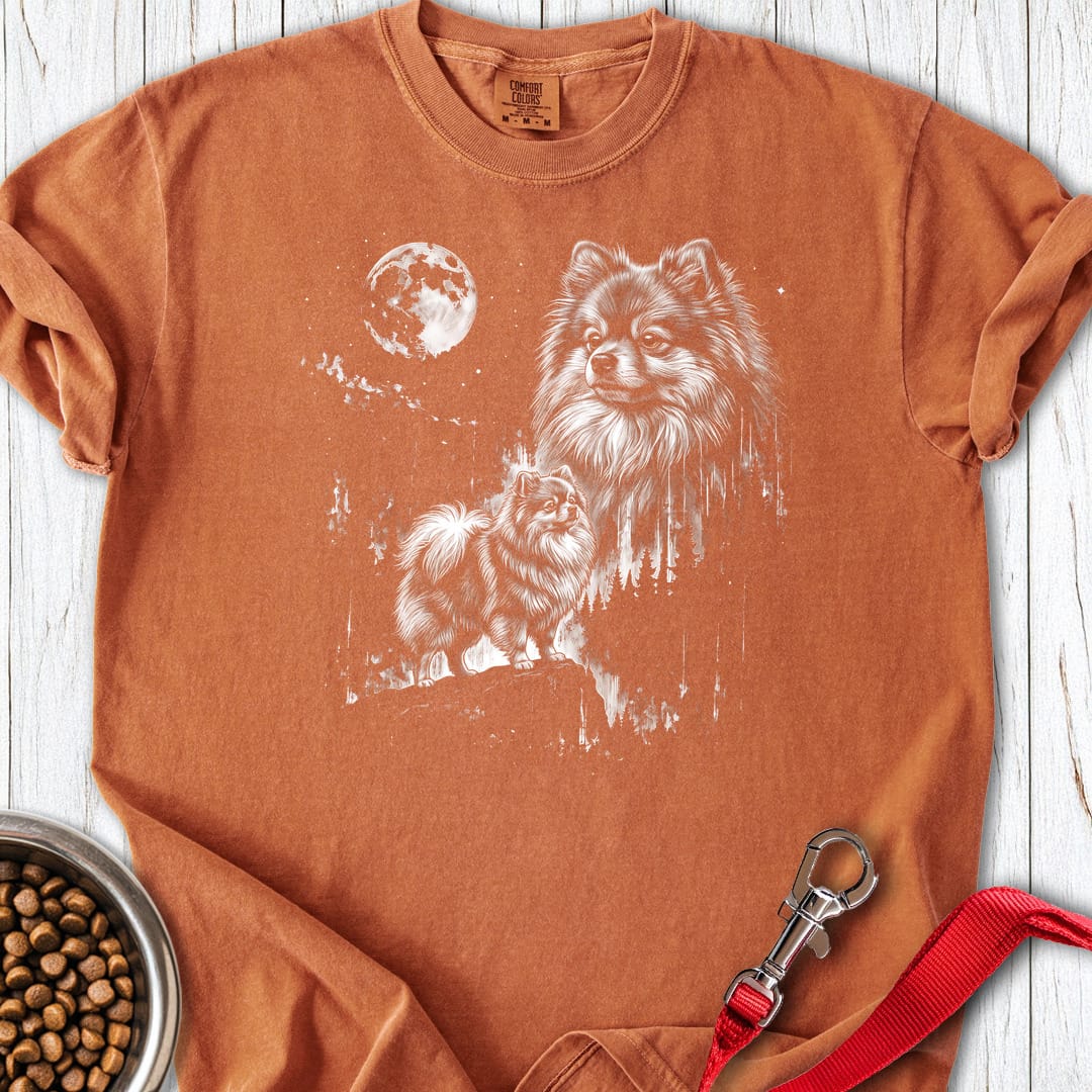 Pomeranian Moonlight Premium Tee Gift For Dog Lover