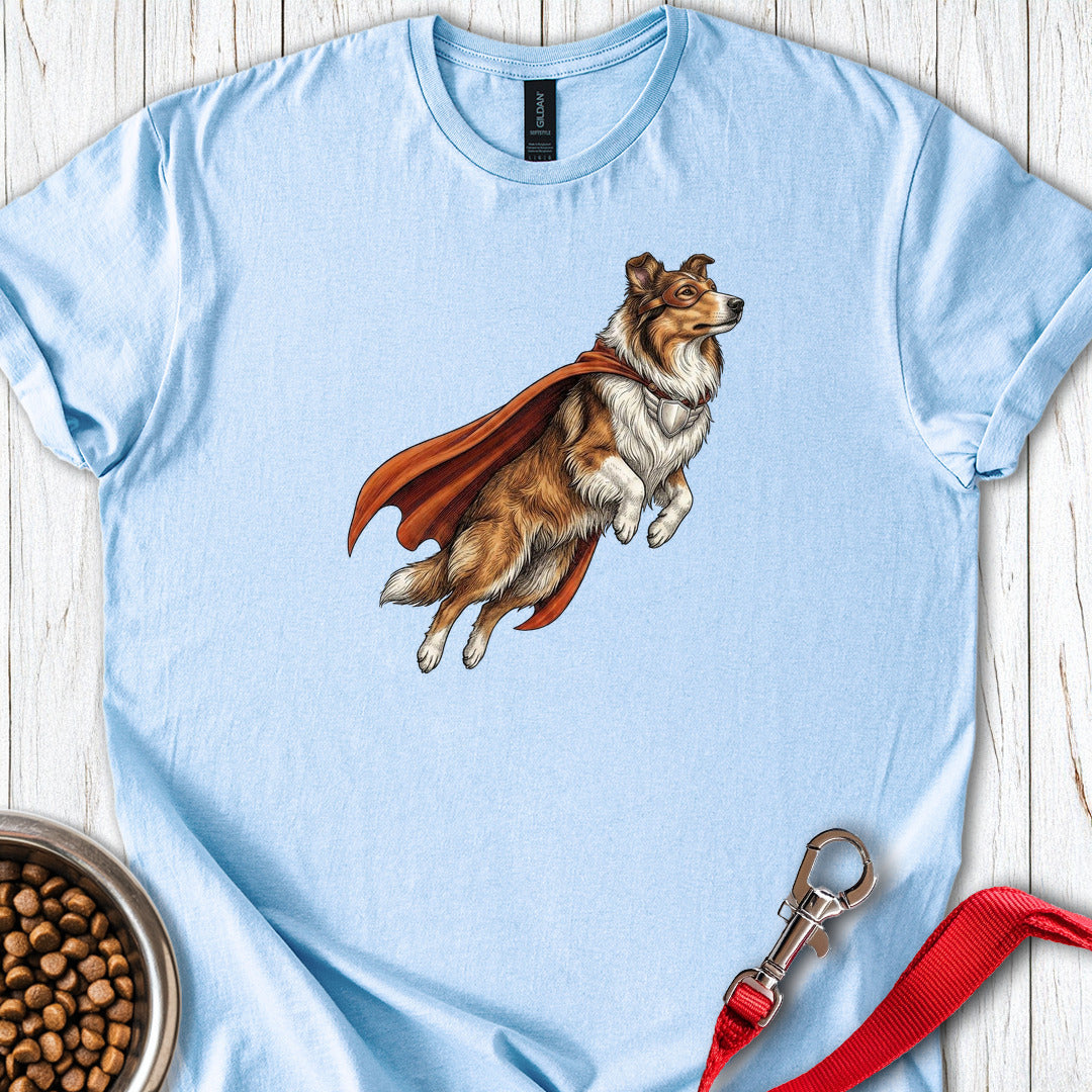 Rough Collie Superhero T Shirt Gift For Dog Lover