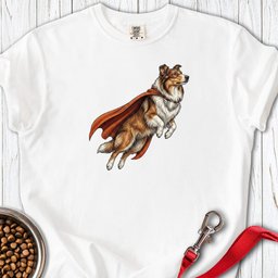 Rough Collie Superhero Premium Tee Gift For Dog Lover