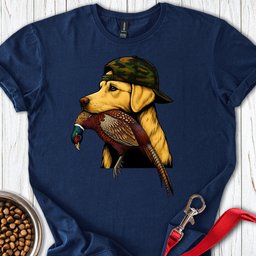 Yellow Lab Pheasant Hunter T Shirt Gift For Dog Lover