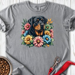 Rottweiler Flower Wreath Premium Tee Gift For Dog Lover