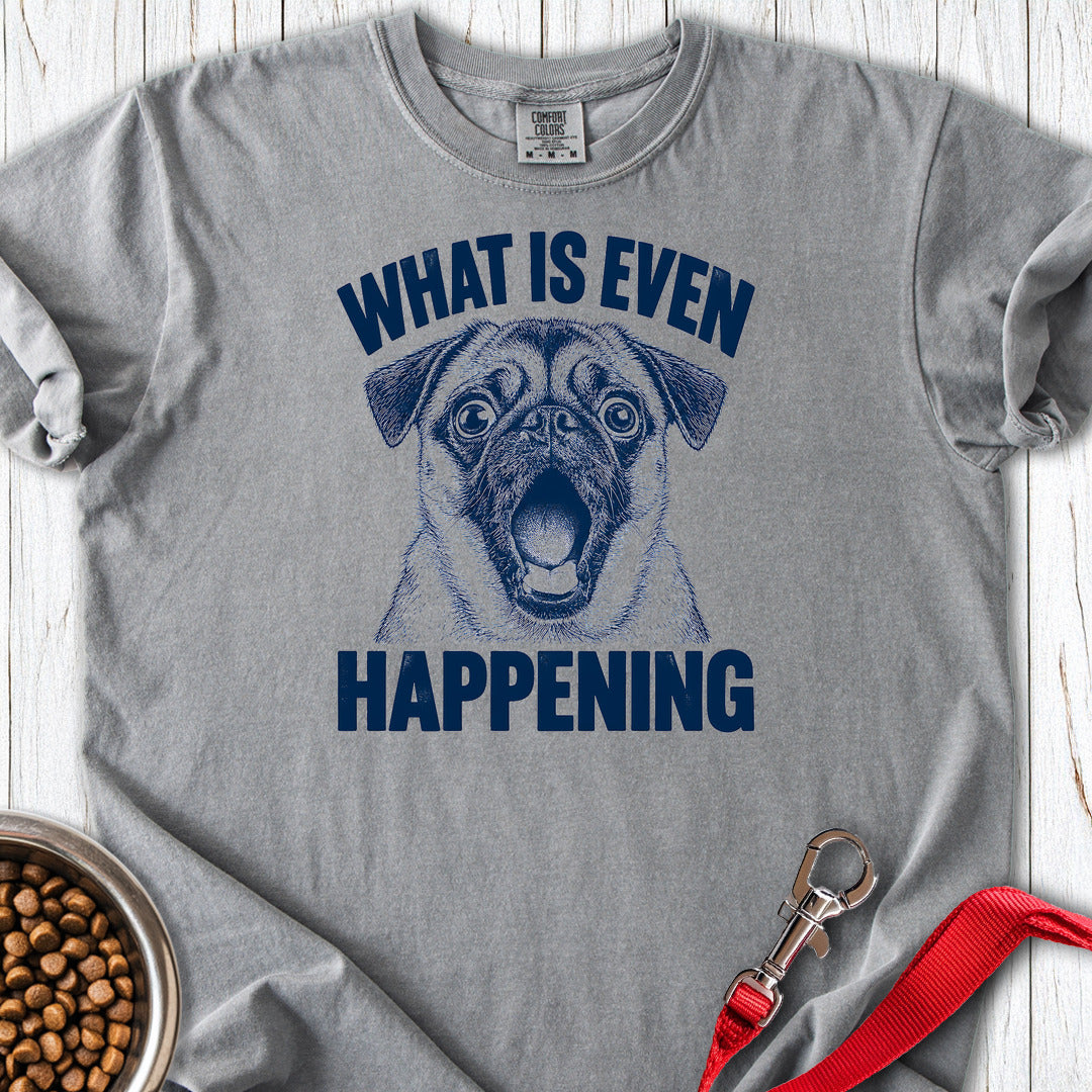 Pug What Is Even Happening Premium Tee Gift For Dog Lover