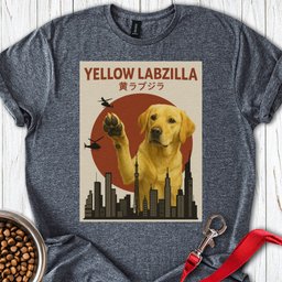 Yellow Labzilla T Shirt Gift For Dog Lover