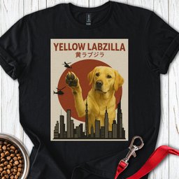Yellow Labzilla T Shirt Gift For Dog Lover