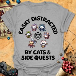 Easily Distracted Tee Gift For Tabletop Gamer