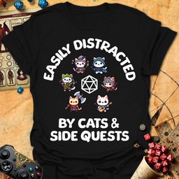 Easily Distracted Tee Gift For Tabletop Gamer