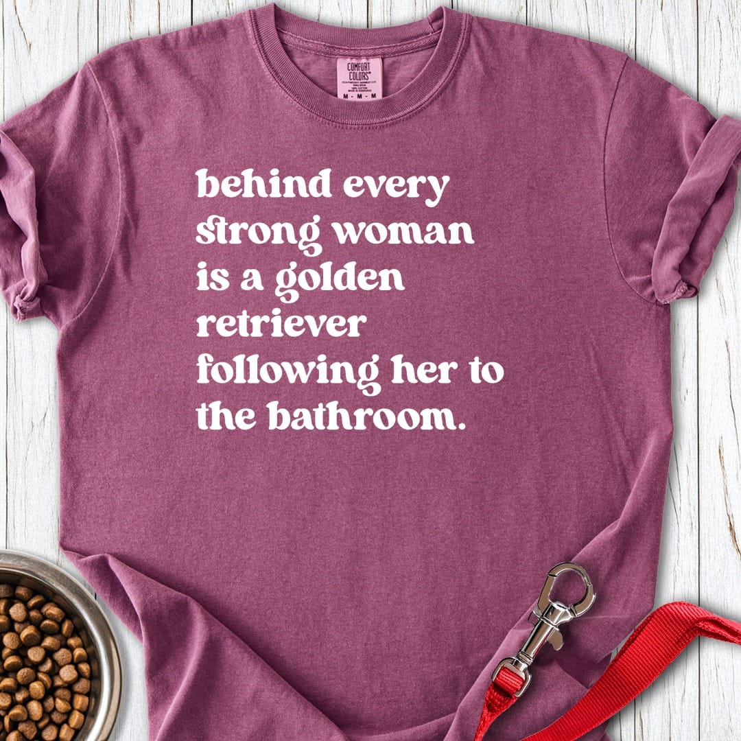 Strong Golden Retriever Woman Premium Tee Gift For Women