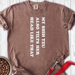 Shih Tzu Tilts Her Head Premium Tee Gift For Dog Lover