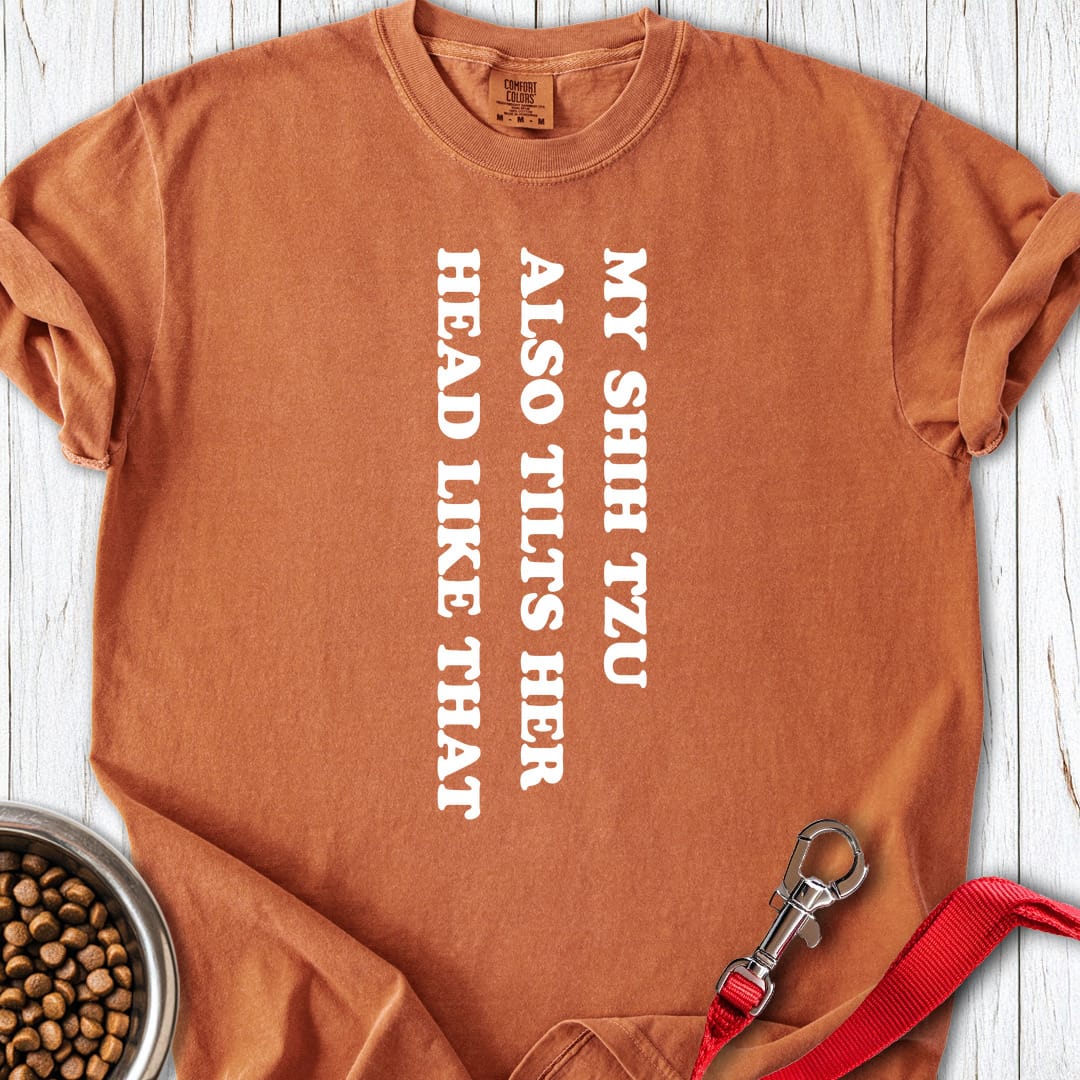 Shih Tzu Tilts Her Head Premium Tee Gift For Dog Lover