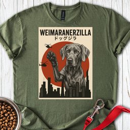 Weimaraner Weimaranerzilla T Shirt Gift For Dog Lover