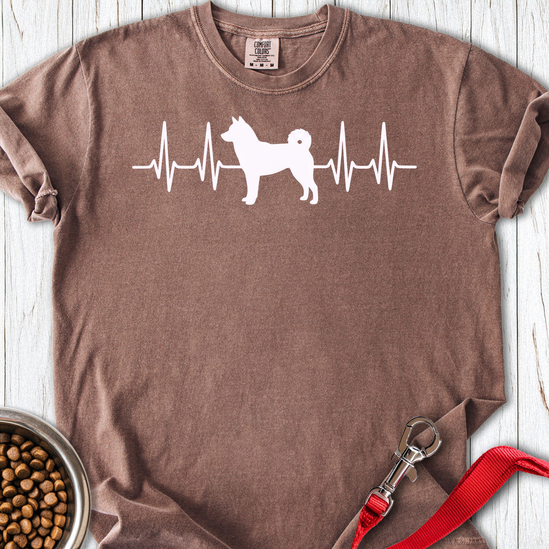 Shiba Inu Heartbeat Premium Tee Gift For Dog Lover