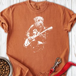 Wheaten Terrier Guitar Premium Tee Gift For Dog Lover