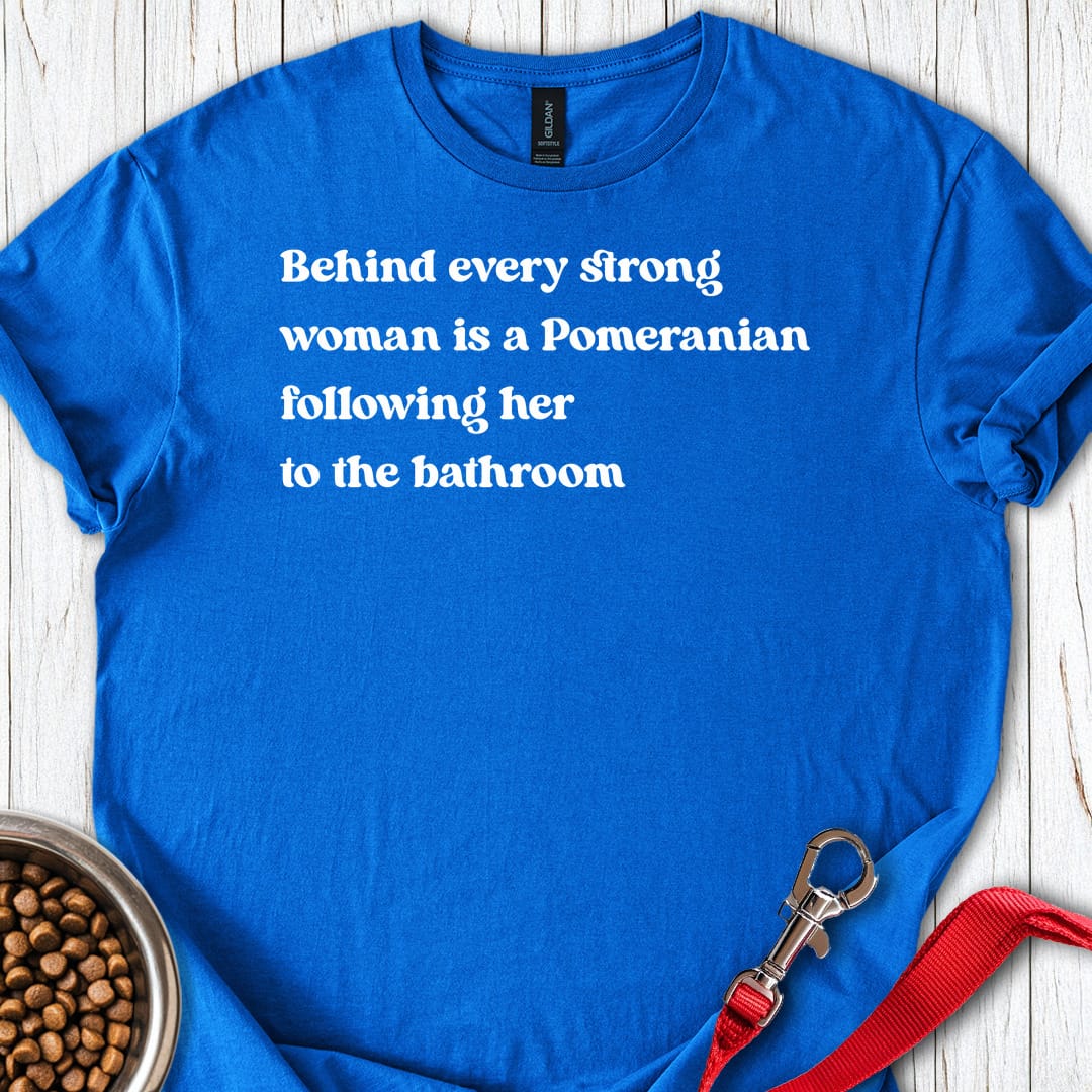 Pomeranian Strong Woman T Shirt Gift For Women
