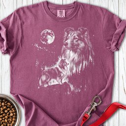 Shetland Sheepdog Moonlight Premium Tee Gift For Dog Lover