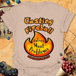 Casting Fireball Tee Gift For Tabletop Gamer
