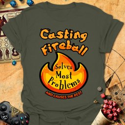 Casting Fireball Tee Gift For Tabletop Gamer