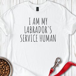 Service Human Labrador T Shirt Gift For Dog Lover