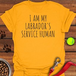 Service Human Labrador T Shirt Gift For Dog Lover