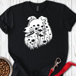 Shetland Sheepdog Flowers T Shirt Gift For Dog Lover