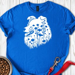 Shetland Sheepdog Flowers T Shirt Gift For Dog Lover