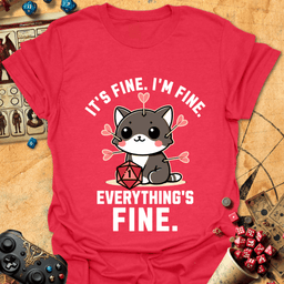 Im Fine Its Fine Tee Gift For Tabletop Gamer