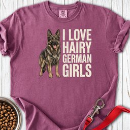 Tan Hairy German Shepherd Premium Tee Gift For Dog Lover
