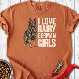 Tan Hairy German Shepherd Premium Tee Gift For Dog Lover