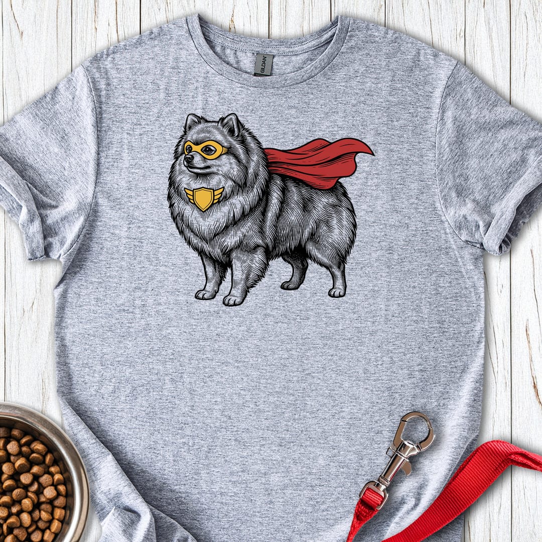 Pomeranian Superhero T Shirt Gift For Dog Lover