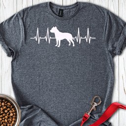 Pitbull Heartbeat T Shirt Gift For Dog Lover