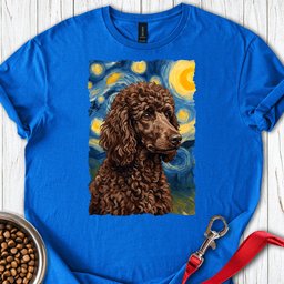 Standard Poodle Van Gogh Chocolate T Shirt Gift For Dog Lover