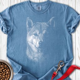 Shiba Inu Engraved Premium Tee Gift For Dog Lover