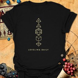 Leveling Daily Tee Gift For Tabletop Gamer