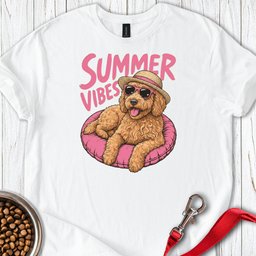 Summer Vibes Golden Doodle T Shirt Gift For Dog Lover