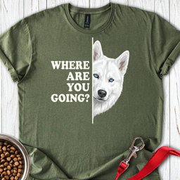 White Husky Alert T Shirt Gift For Dog Lover
