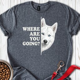White Husky Alert T Shirt Gift For Dog Lover