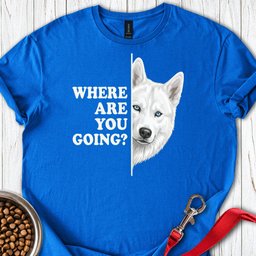 White Husky Alert T Shirt Gift For Dog Lover