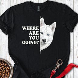 White Husky Alert T Shirt Gift For Dog Lover