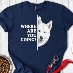 White Husky Alert T Shirt Gift For Dog Lover