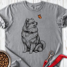 Pomeranian Butterfly Premium Tee Gift For Dog Lover