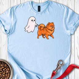 Pomeranian Ghost Walk T Shirt Gift For Dog Lover