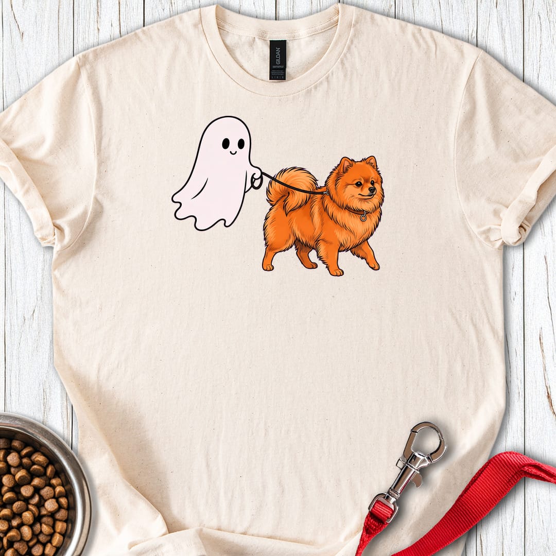 Pomeranian Ghost Walk T Shirt Gift For Dog Lover