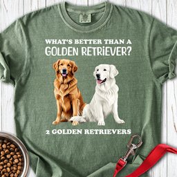 White And Golden Retriever Premium Tee Gift For Dog Lover