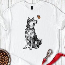 Shiba Inu Butterfly T Shirt Gift For Dog Lover
