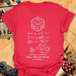 Dragon Chalk Calculations Tee Gift For Tabletop Gamer