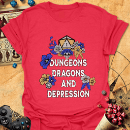 Dungeons Dragons Depression Tee Gift For Tabletop Gamer